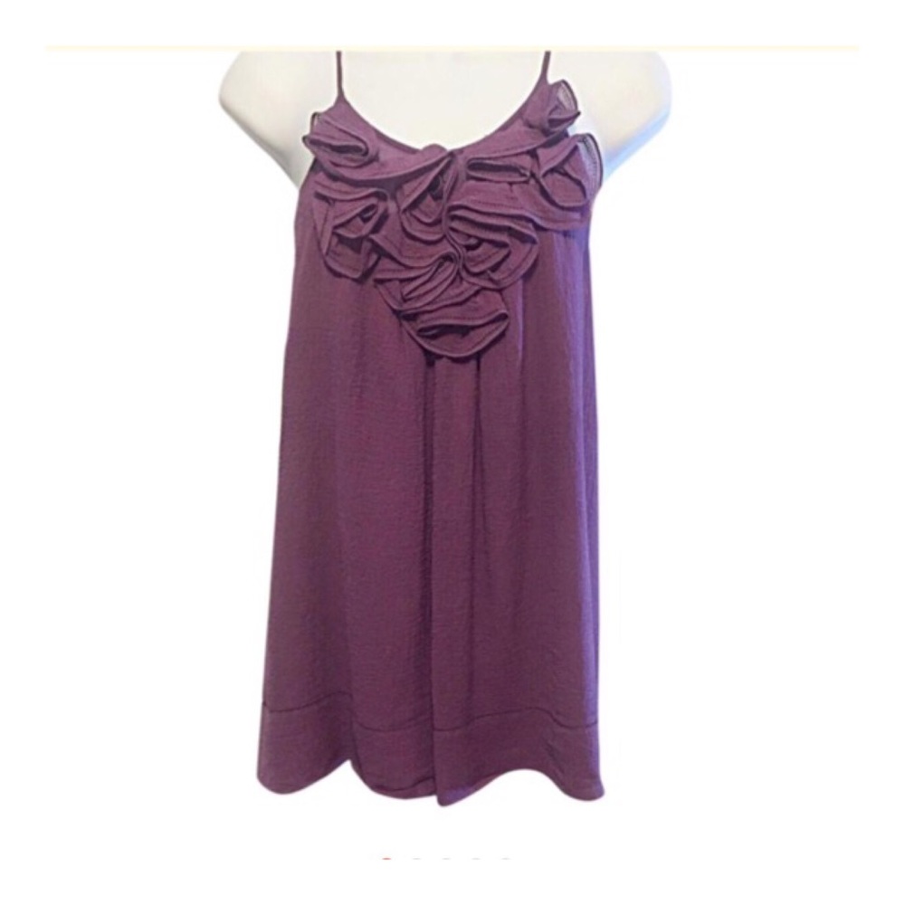 Rebecca Taylor Purple Ruffle Blouse